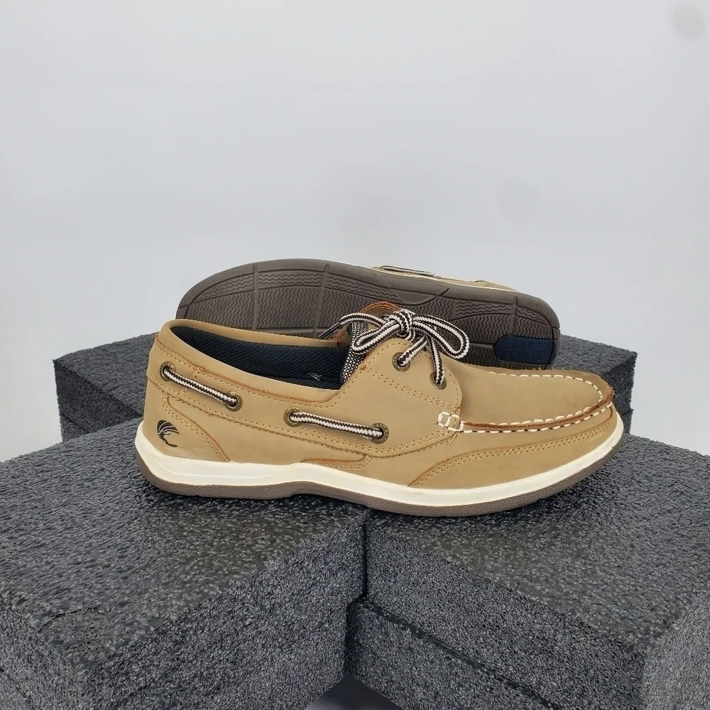 Island Surf Men's Boat Shoes Leather Brown Size 7